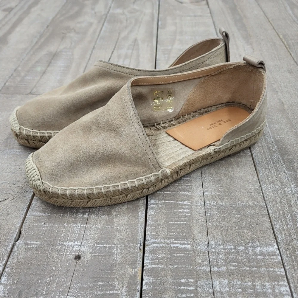 NWT rag & bone Delos Espadrille in Sand (Tan) Suede Size 5 or 8.5 MSRP $295